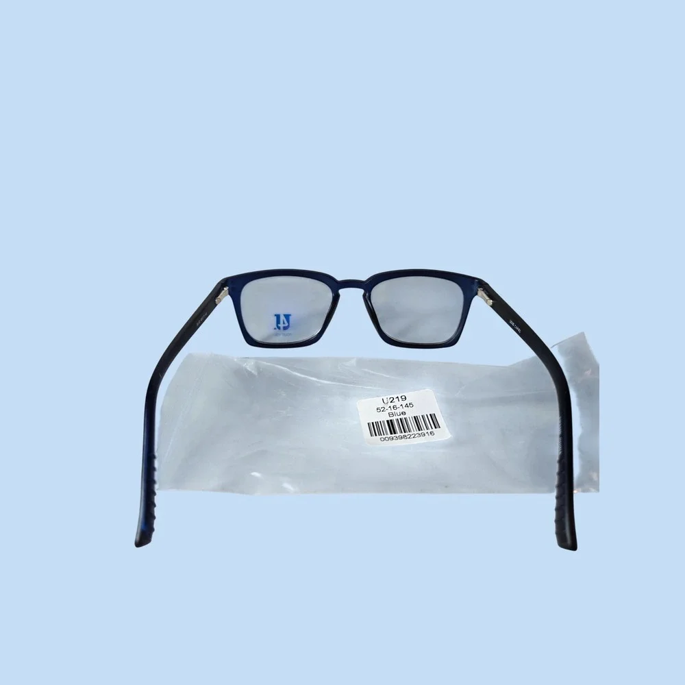 Four You U219 Navy Blue Square Eyeglass Frames 52-16-145 Womens Mens Glasses